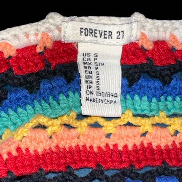 Forever 21 knit halter crop top with rainbow detail Boho, looks of free people - Picture 6 of 6